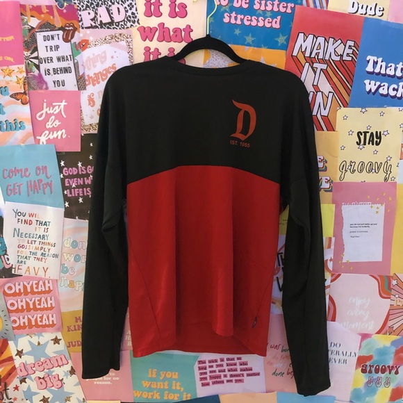 Disney Tops - disneyland red and black jersey